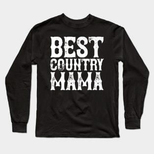 Best Country Mama Vintage Mom Grandma Christmas Long Sleeve T-Shirt